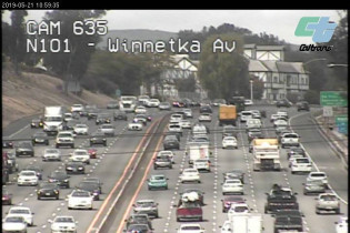 Imagen de vista previa de la cámara web Los Angeles - US-101 North At Winnetka Ave